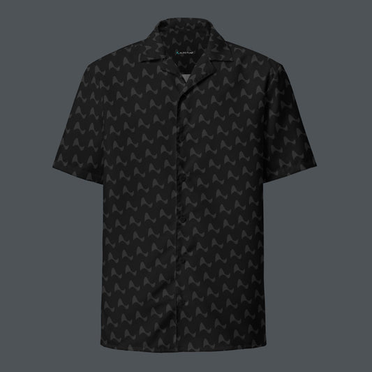 Auto-Tune Wave Button-Up Shirt (Black)